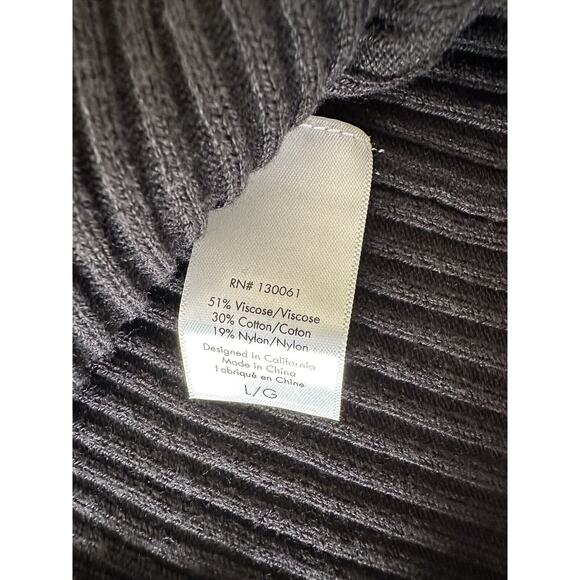 L Space Black Ribbed Sweater Camryn Top Large MSRP $130.00 - Picture 6 of 7